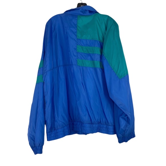 Men’s Vintage Olympics Full Zip Windbreaker by JCPenny Blue Green - Picture 7 of 7